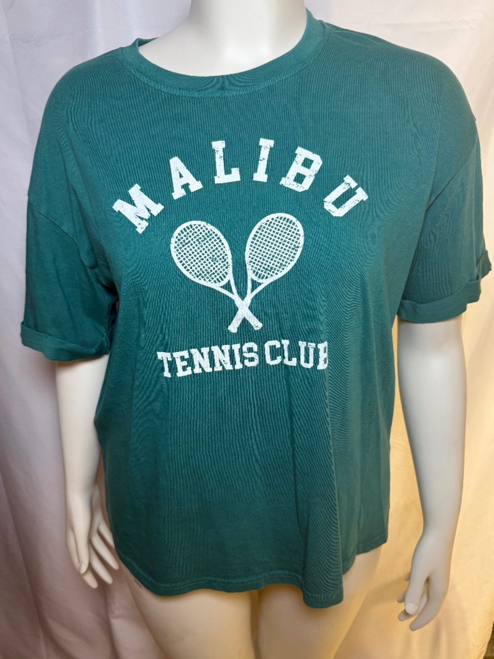 C&C California Women's Melissa Girlfriend Tee Short Sleeve Teal Large NEW Tennis